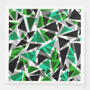 Serviette En Papier Papier Napkin Formes triangles géométriques sans s