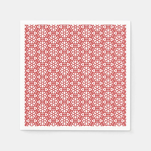 Serviette En Papier Papier Napkin - Hexagon et Barres (Devant)