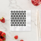 Serviette En Papier Papier Napkin - Hexagons (En situation)