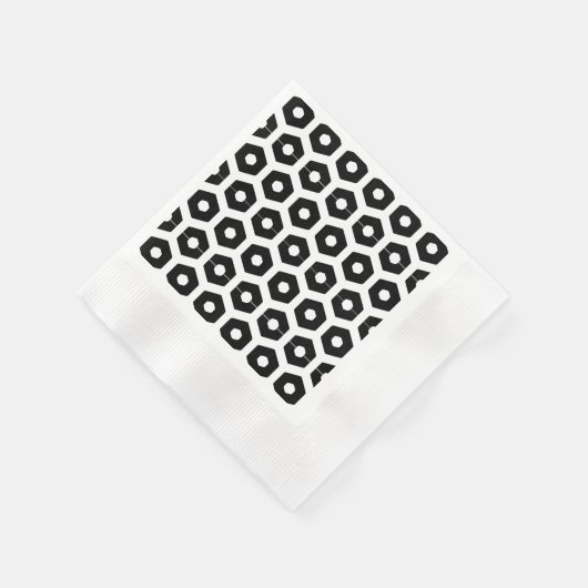Serviette En Papier Papier Napkin - Hexagons (Coin)