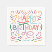 SERVIETTE EN PAPIER PAPIER NAPKIN : JOLI ANNIVERSAIRE (Devant)