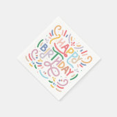 SERVIETTE EN PAPIER PAPIER NAPKIN : JOLI ANNIVERSAIRE (Coin)