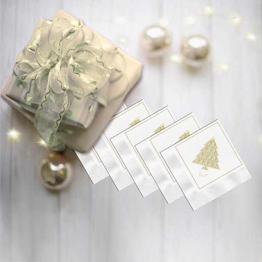 Serviette En Papier Papier Napkin Joyoux Noel