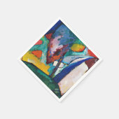 SERVIETTE EN PAPIER PAPIER NAPKIN : KANDINSKY : LA CASCADE (Coin)