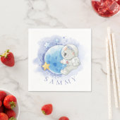 SERVIETTE EN PAPIER PAPIER NAPKIN : KOALA SUR LA LUNE (En situation)