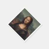 SERVIETTE EN PAPIER PAPIER NAPKIN : LEONARDO DA VINCI : MONA LISA (Coin)