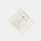 SERVIETTE EN PAPIER PAPIER NAPKIN : LEONARDO DA VINCI : VITRUVIAN MAN (Coin)