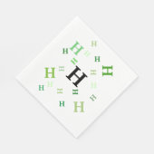 Serviette En Papier Papier Napkin - Lettres Vertes Jumbled (Coin)