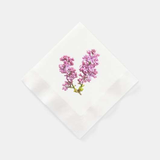 Serviette En Papier Papier Napkin - Lilac fleurs (Coin)
