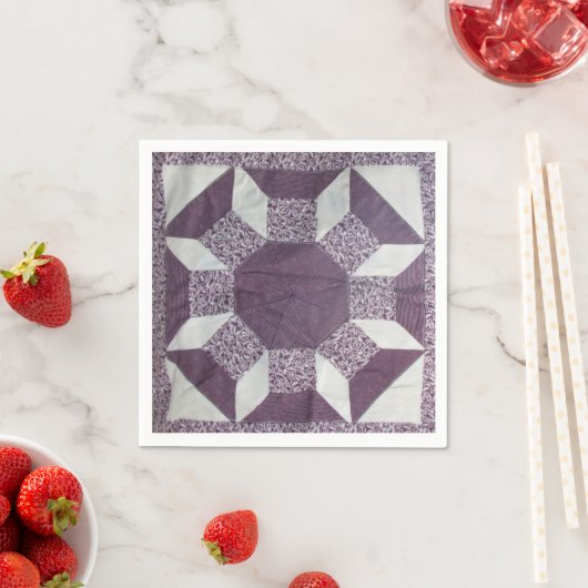 Serviette En Papier Papier Napkin - Motif de fils (En situation)
