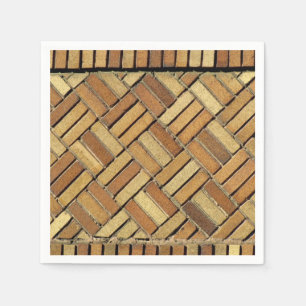 Serviette En Papier Papier Napkin - Motif en brique