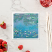SERVIETTE EN PAPIER PAPIER NAPKIN : "NÉNUPHARS PAR MONET" (En situation)