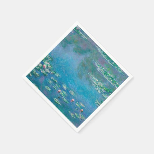 SERVIETTE EN PAPIER PAPIER NAPKIN : "NÉNUPHARS PAR MONET" (Coin)