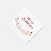 Serviette En Papier Papier Napkin - Père Noël et Sleigh (v2) (Coin)