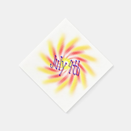 Serviette En Papier Papier Napkin - Pinwheel Fireworks (Coin)