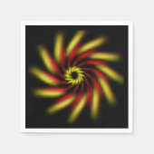 Serviette En Papier Papier Napkin - Pinwheel sur noir (Devant)