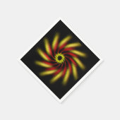 Serviette En Papier Papier Napkin - Pinwheel sur noir (Coin)