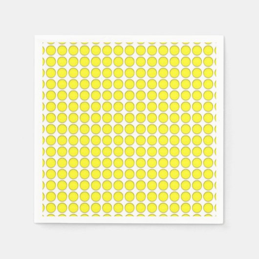 Serviette En Papier Papier Napkin - Points Jaunes (Devant)