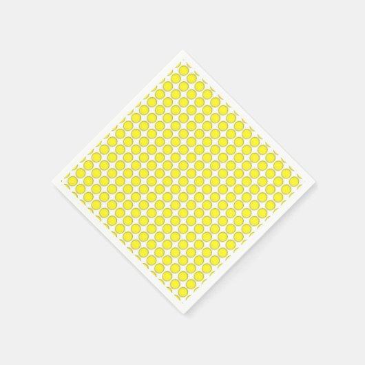 Serviette En Papier Papier Napkin - Points Jaunes (Coin)