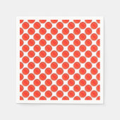 Serviette En Papier Papier Napkin - Points rouges (Devant)