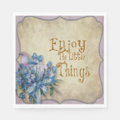 Serviette En Papier Papier Napkin Profitez de petites choses Citation  (Devant)