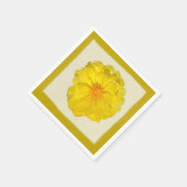 Serviette En Papier Papier Napkin Rose de mousse jaune (Coin)