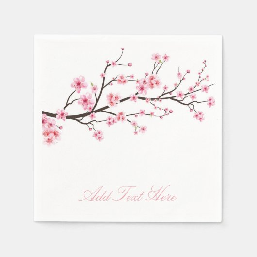 SERVIETTE EN PAPIER PAPIER NAPKIN : SAKURA BLOSSOMS (Devant)