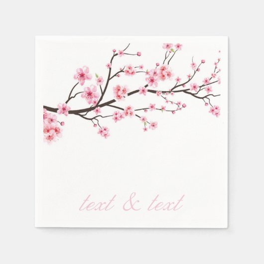 SERVIETTE EN PAPIER PAPIER NAPKIN : SAKURA CHERRY BLOSSOMS (Devant)