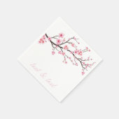 SERVIETTE EN PAPIER PAPIER NAPKIN : SAKURA CHERRY BLOSSOMS (Coin)
