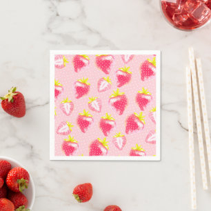 Serviette En Papier Papier Napkin sucré fraise