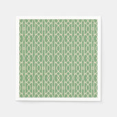 Serviette En Papier Papier Napkin - TRELLIS - VERT (Devant)