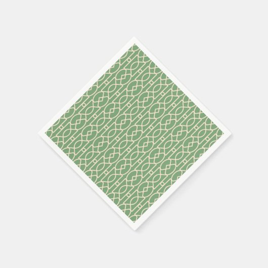 Serviette En Papier Papier Napkin - TRELLIS - VERT (Coin)