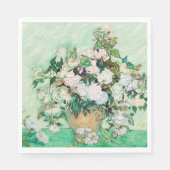SERVIETTE EN PAPIER PAPIER NAPKIN : VAN GOGH : ROSE (Devant)