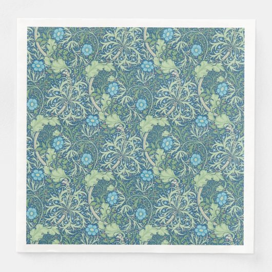 SERVIETTE EN PAPIER PAPIER NAPKIN : WILLIAM MORRIS : CONCEPTION D'ALGU (Devant)