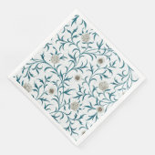 SERVIETTE EN PAPIER PAPIER NAPKIN : WILLIAM MORRIS : FLORAL (Coin)
