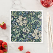 SERVIETTE EN PAPIER PAPIER NAPKIN : WILLIAM MORRIS : HONEYSUCKLE (En situation)