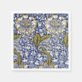SERVIETTE EN PAPIER PAPIER NAPKIN : WILLIAM MORRIS : KENNET (Devant)
