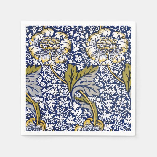 SERVIETTE EN PAPIER PAPIER NAPKIN : WILLIAM MORRIS : KENNET (Devant)