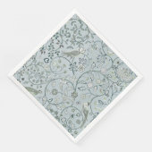 SERVIETTE EN PAPIER PAPIER NAPKIN : WILLIAM MORRIS : OWL & PHÉASANT (Coin)