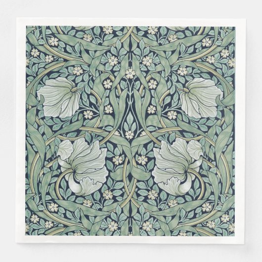 SERVIETTE EN PAPIER PAPIER NAPKIN : WILLIAM MORRIS : PIMPERNEL (Devant)