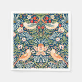 SERVIETTE EN PAPIER PAPIER NAPKIN : WILLIAM MORRIS STRAWBERRY THEVES (Devant)