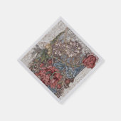 SERVIETTE EN PAPIER PAPIER NAPKIN : WILLIAM MORRIS : TULIP SAUVAGE (Coin)