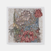 SERVIETTE EN PAPIER PAPIER NAPKIN : WILLIAM MORRIS : TULIP SAUVAGE (Devant)