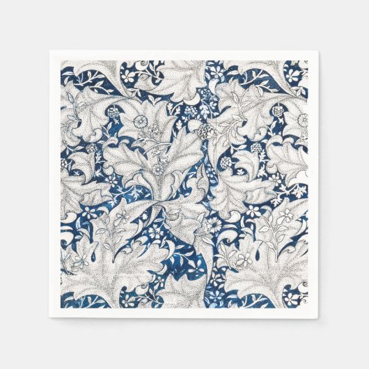 SERVIETTE EN PAPIER PAPIER NAPKIN : WILLIAM MORRIS : WALLFLOWER DESIGN (Devant)