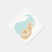 Serviette En Papier Papier Napkins Aimer Chiens & Chats (Coin)