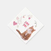 Serviette En Papier Papier Napkins amour de chat (Coin)