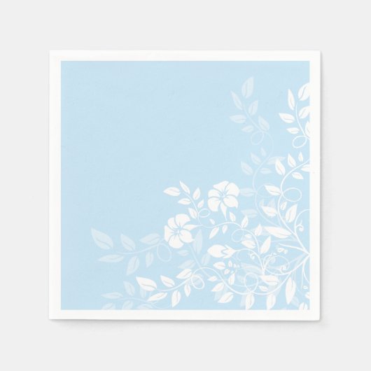 Serviette En Papier Papier Napkins-Blue Floral (Devant)