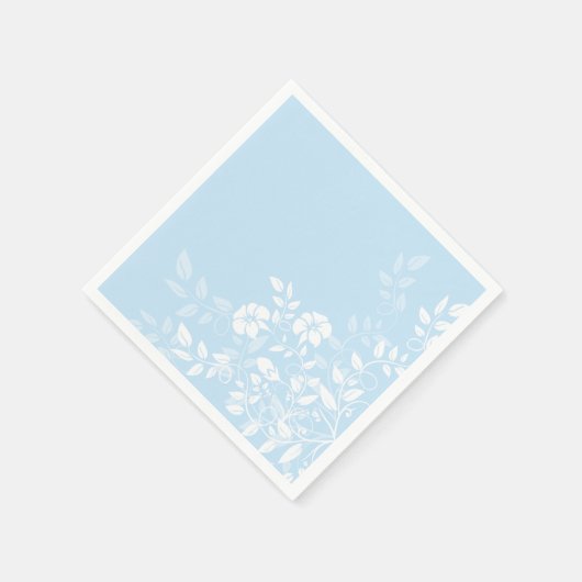 Serviette En Papier Papier Napkins-Blue Floral (Coin)