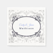 Serviette En Papier Papier Napkins-couronnement en argent (Devant)