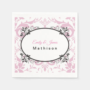 Serviette En Papier Papier Napkins-couronnement rose
